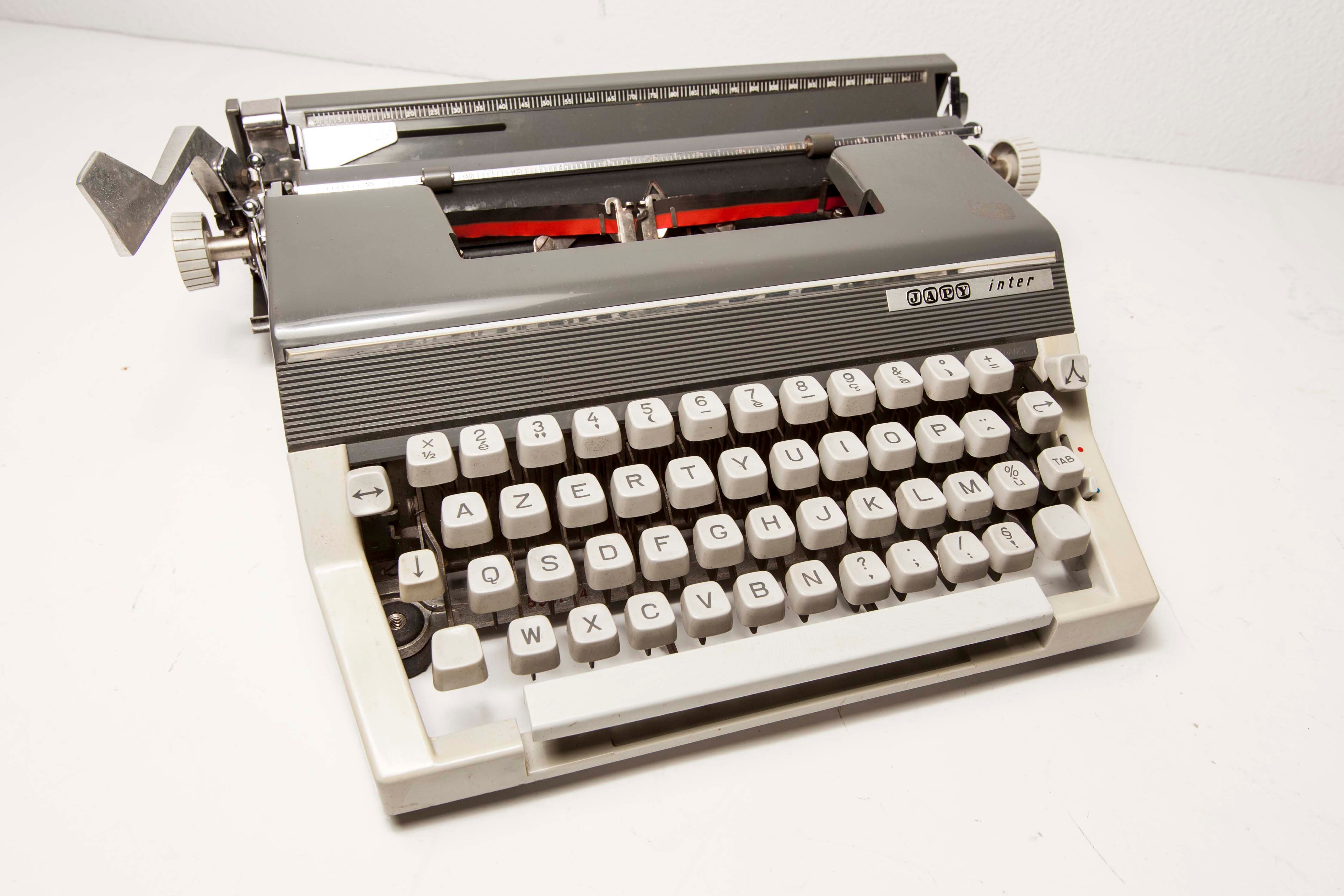 Typewriter Japy Inter with suitcase