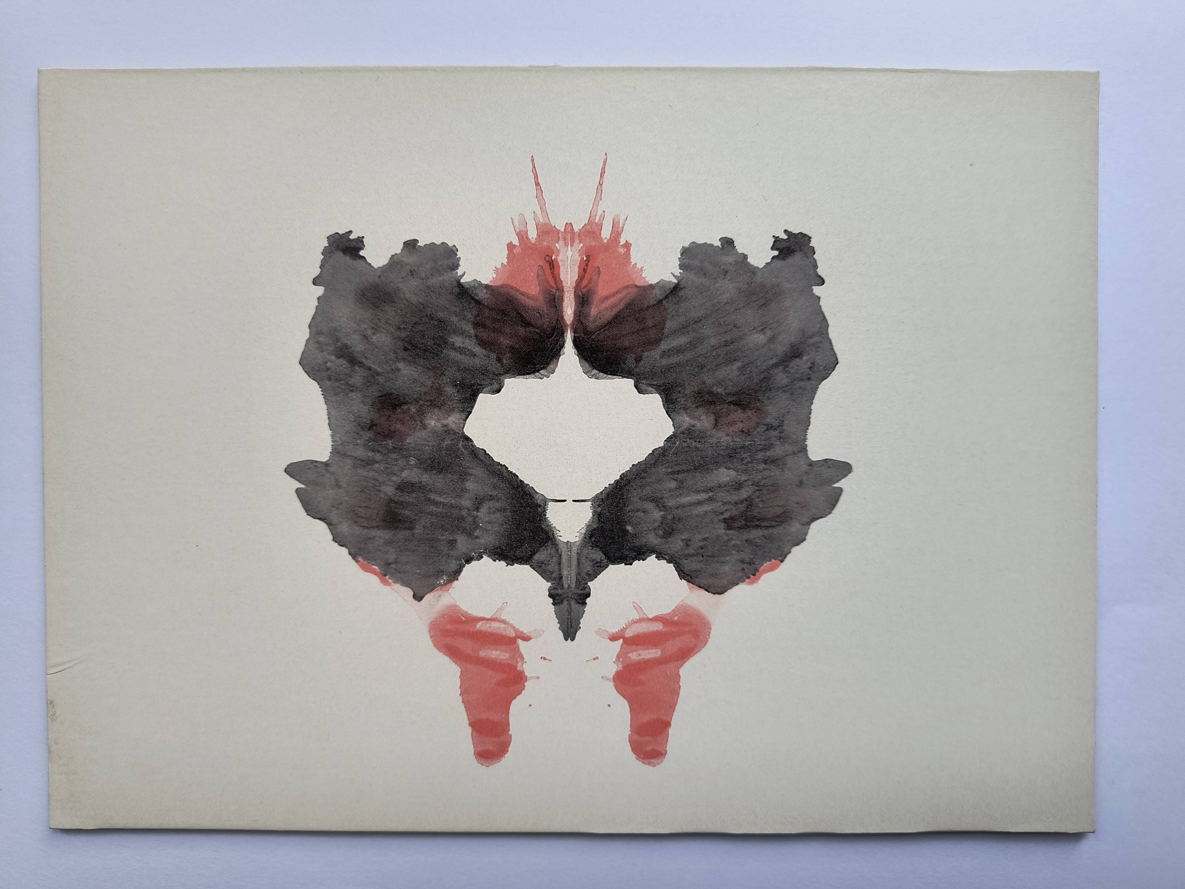 Original Rorschach test card "Card II" – imaginary curiosity
