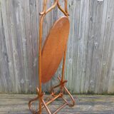 Vintage rattan psyche mirror