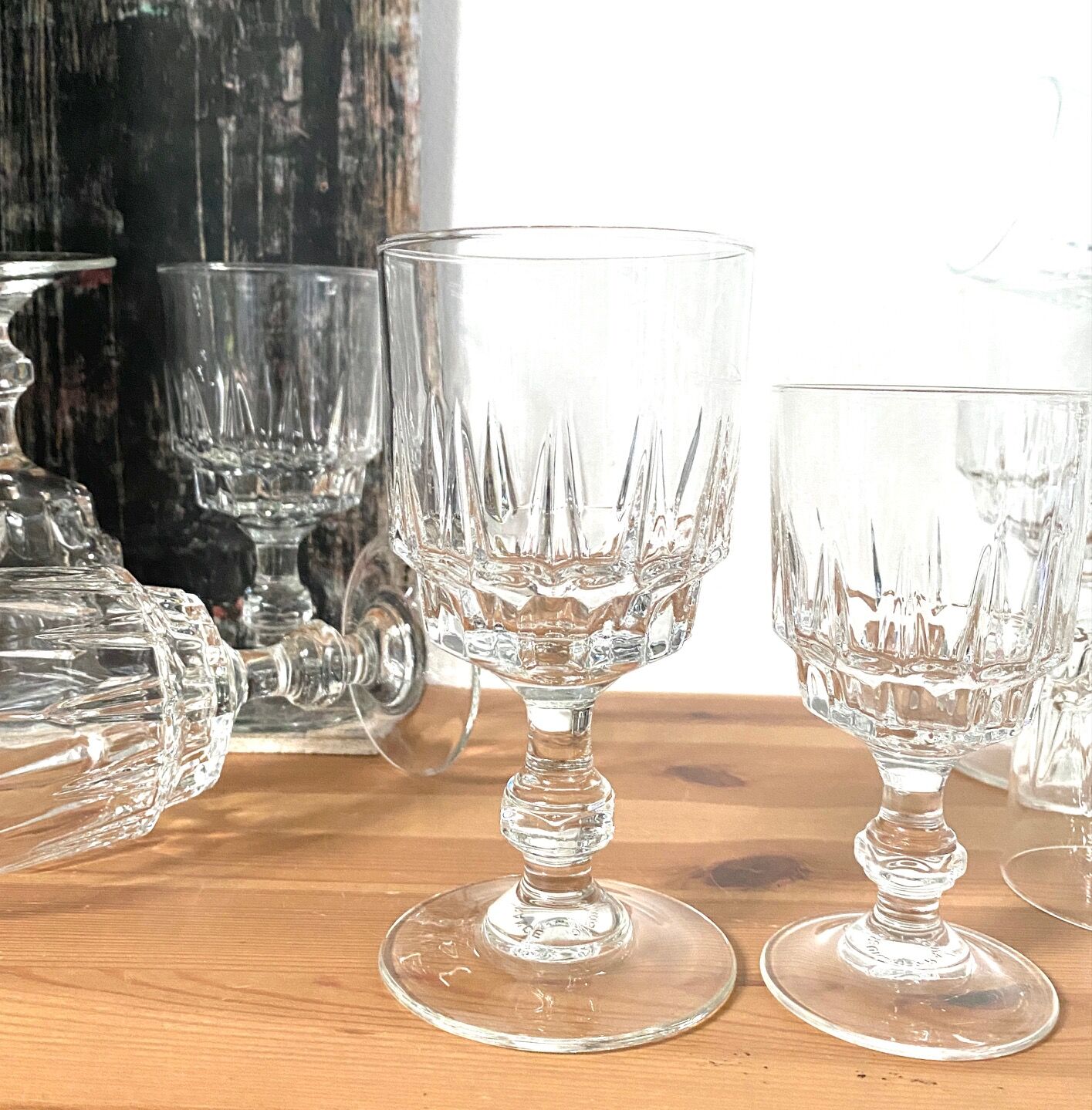 12 verres à vin - verres à eau luminarc lance vintage 100% recup