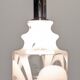 Murano white harlequin blown glass pendant light, Italy circa 1970