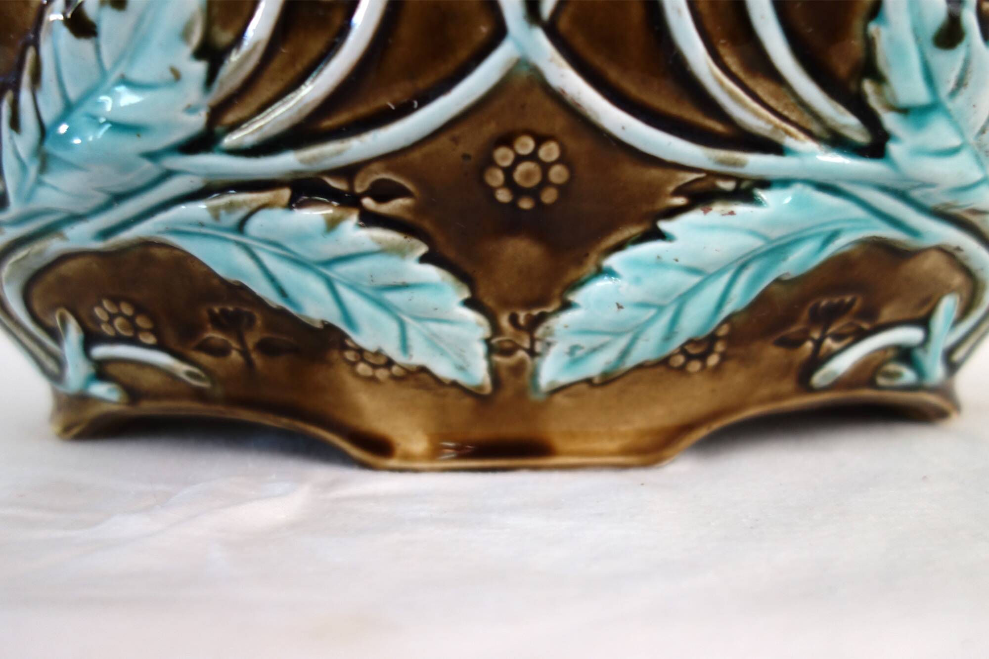 Large planter cache pot borbotine Onnaing art nouveau