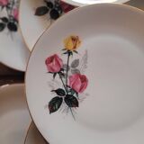 P.L. France flat plates – Roses – 1950s