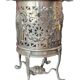 Dessous de verre antique victorien en plaqué argent avec support pour bouteille de vin en relief de style Sheffield