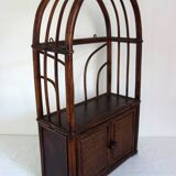 Small vintage rattan shelf