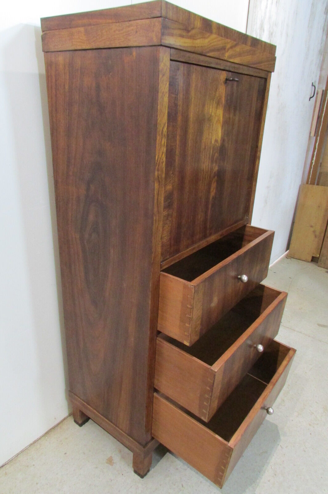 Flip top art deco writing desk