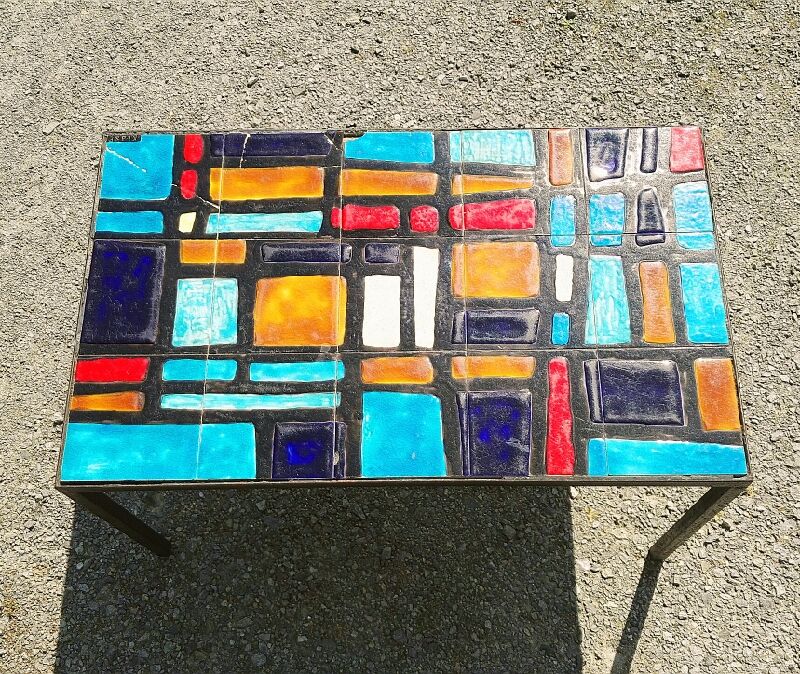Ceramic coffee table design 50s