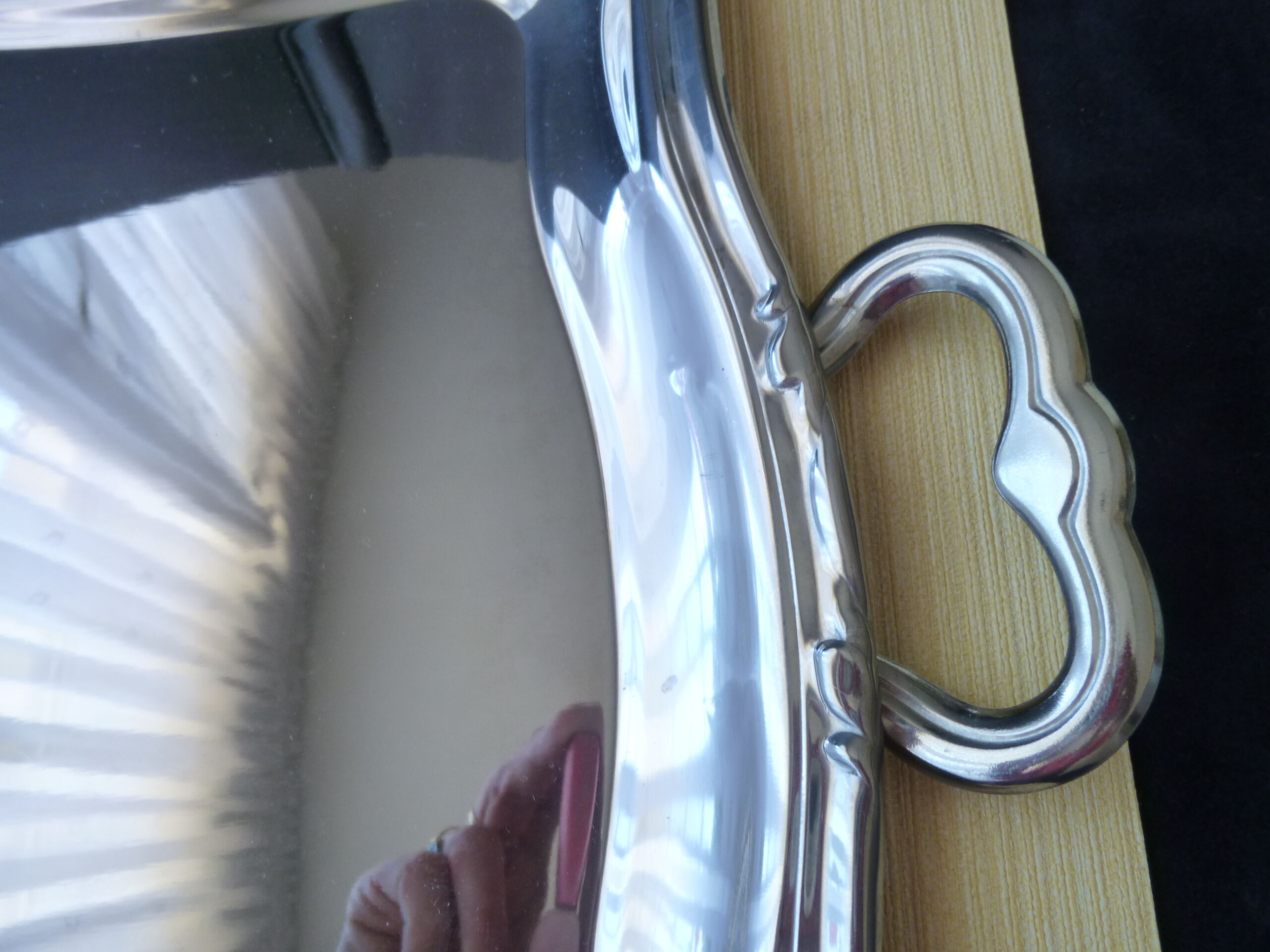 Stainless service tray 18/10 th 44.5 x 32.5 cm
