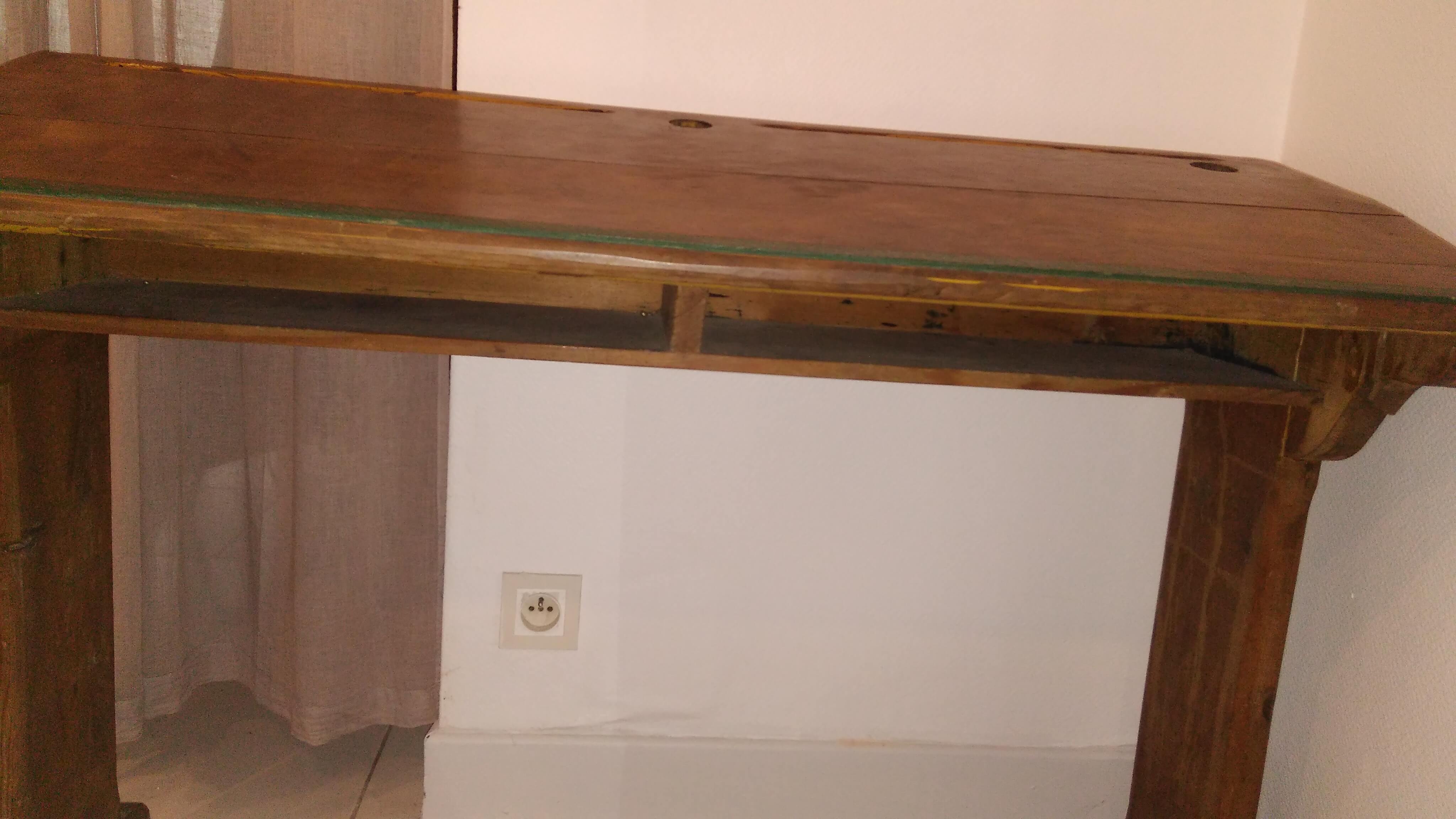 Schoolboy desk double solid wood