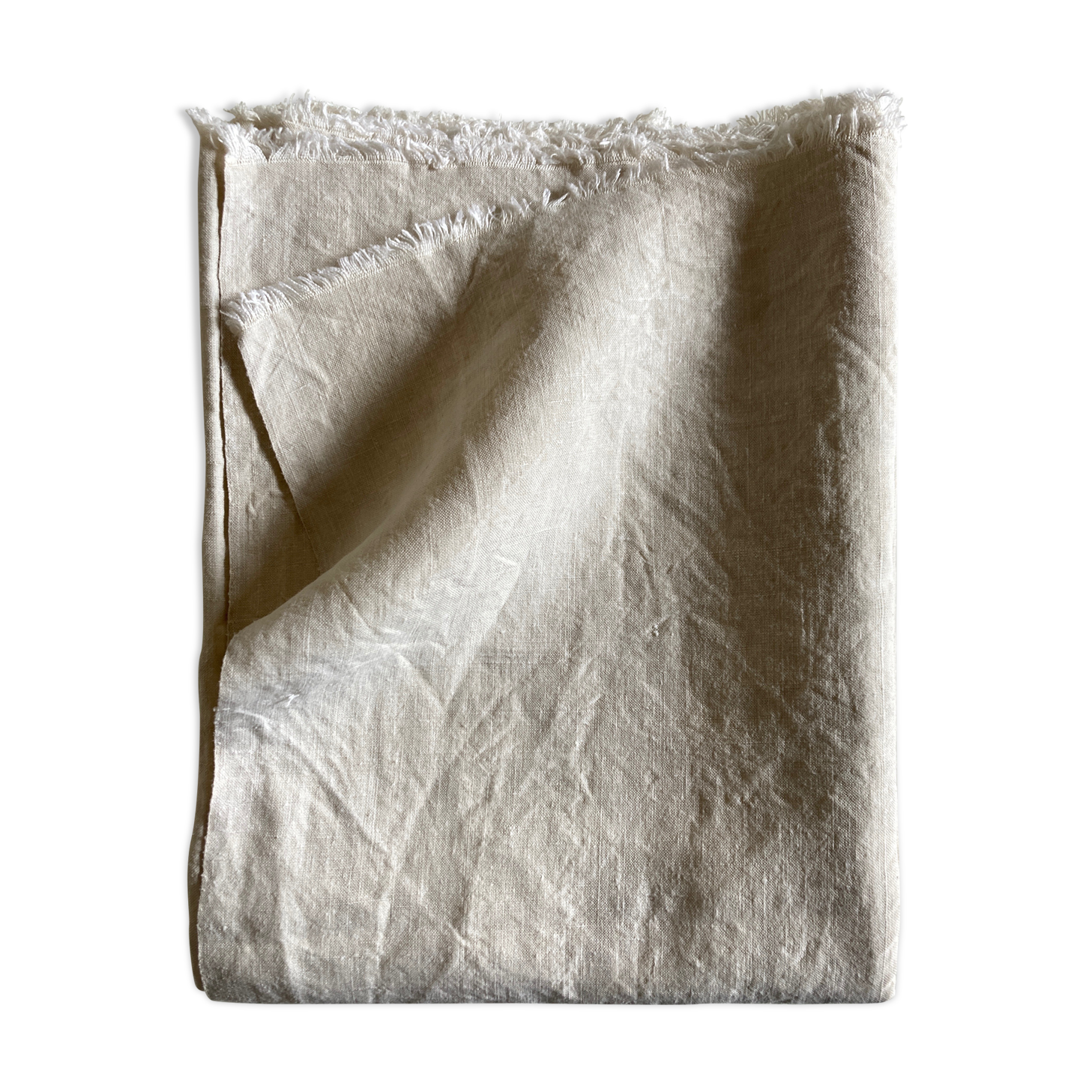 Farm tablecloth in raw linen canvas 19th L210cm