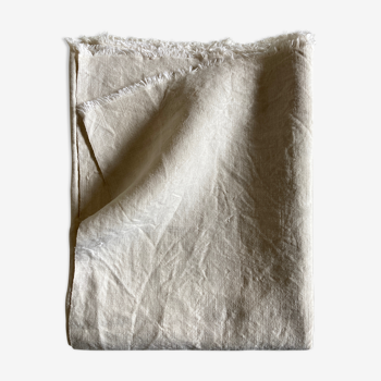 Farm tablecloth in raw linen canvas 19th L210cm