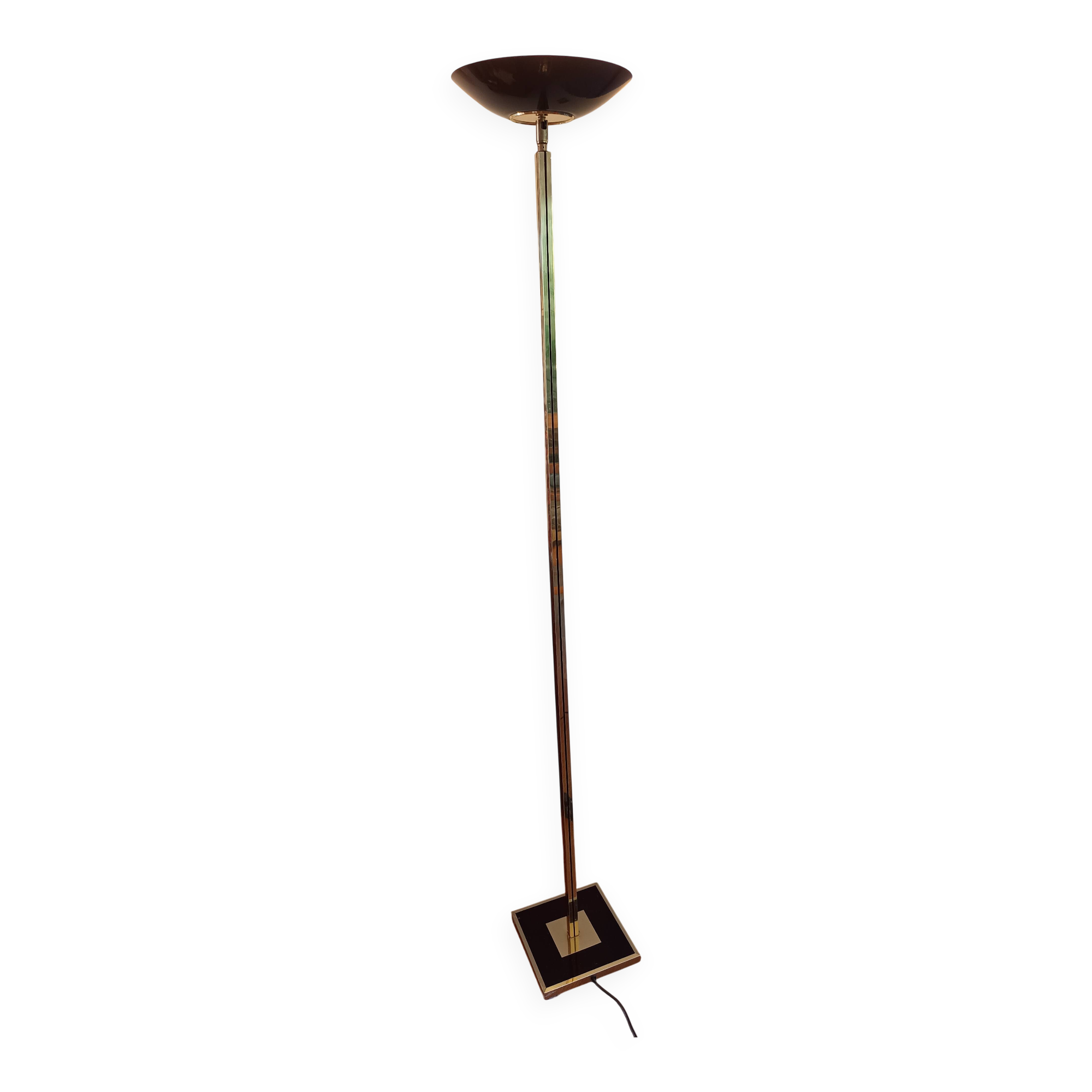 Postmodern design halogen floor lamp with dimmer, Italian, Made in France.
