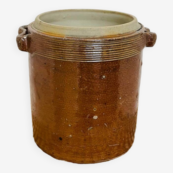 Old sandstone grease pot or salt pan