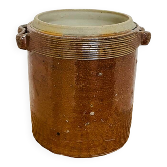 Old sandstone grease pot or salt pan