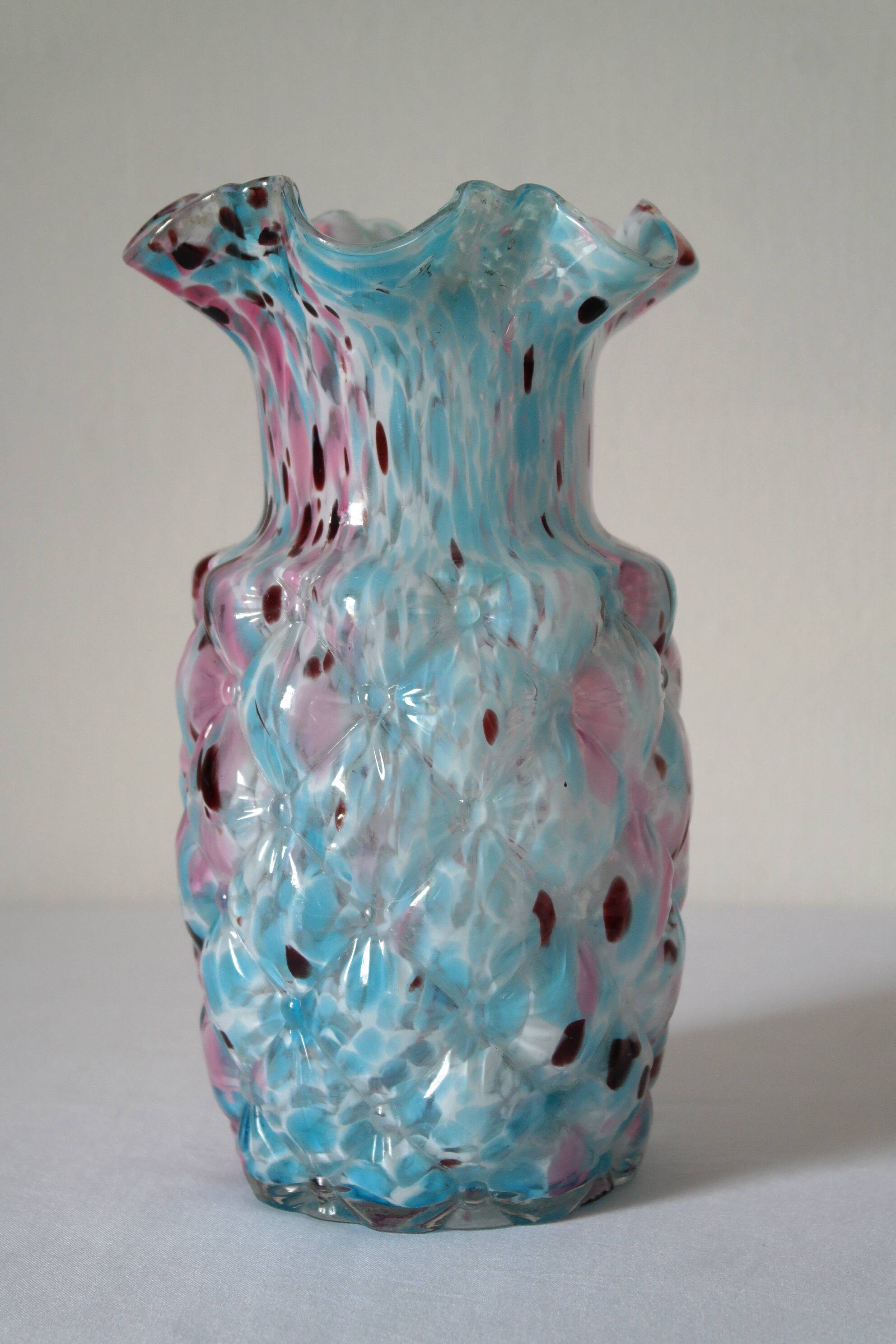 Blue Clichy glasswork vase