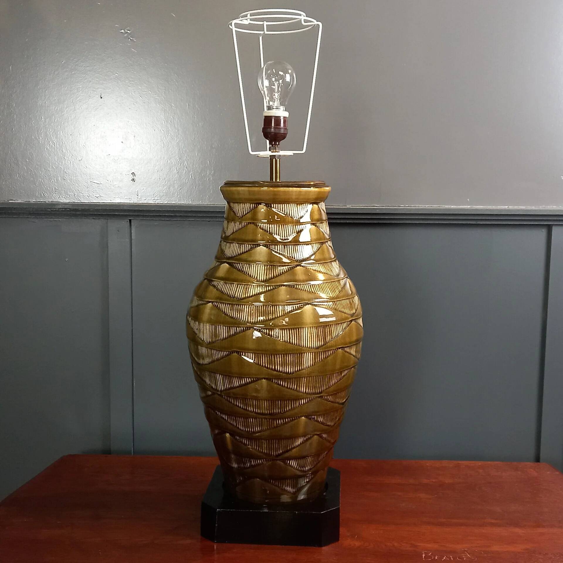 Lampe de table en céramique vintage