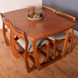 Table à manger extensible et 4 chaises 1960