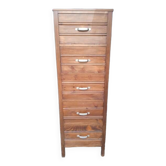 Meuble parisien tiroirs et clapet vintage bois ep 1940/50