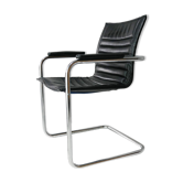 1960’s Swiss mid century modern leather desk chair