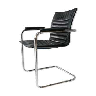 1960’s Swiss mid century modern leather desk chair