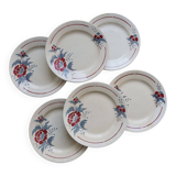 6 vintage dinner plates – Nimy Pottery