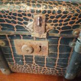 Old 1930s crocodile effect suitcase