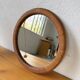 Woven wicker round mirror 1960