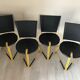 Chaises  terna par Seccose design 1985 Gaspare Cairoli