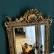 Golden wooden mirror