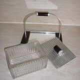 Bonbonnière on art deco mirror tray 1930