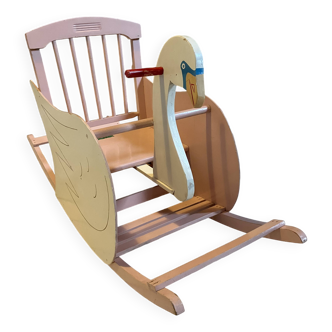 Antique rocking swan