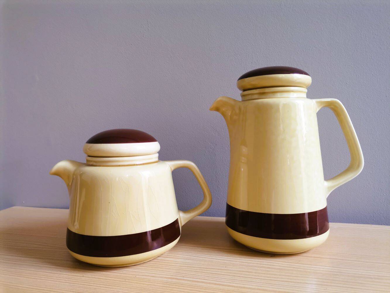 Portuguese ceramic teapot and coffee pot by Sado International, 1960s, Set of 2