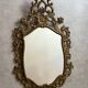 Golden wooden mirror in Baroque style from the 1950s, France.
