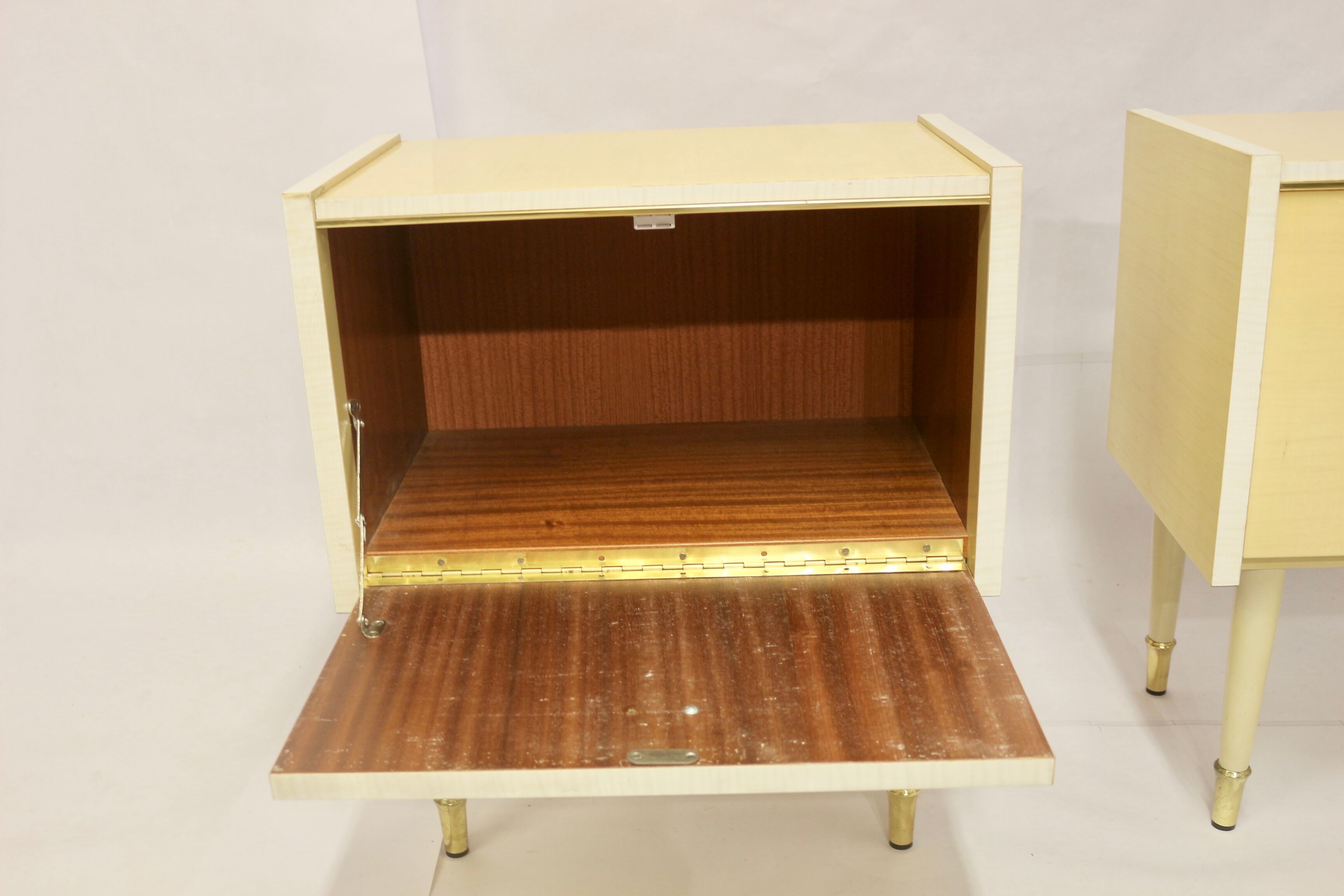 Pair of bedside tables from the middle of the century, 1950s