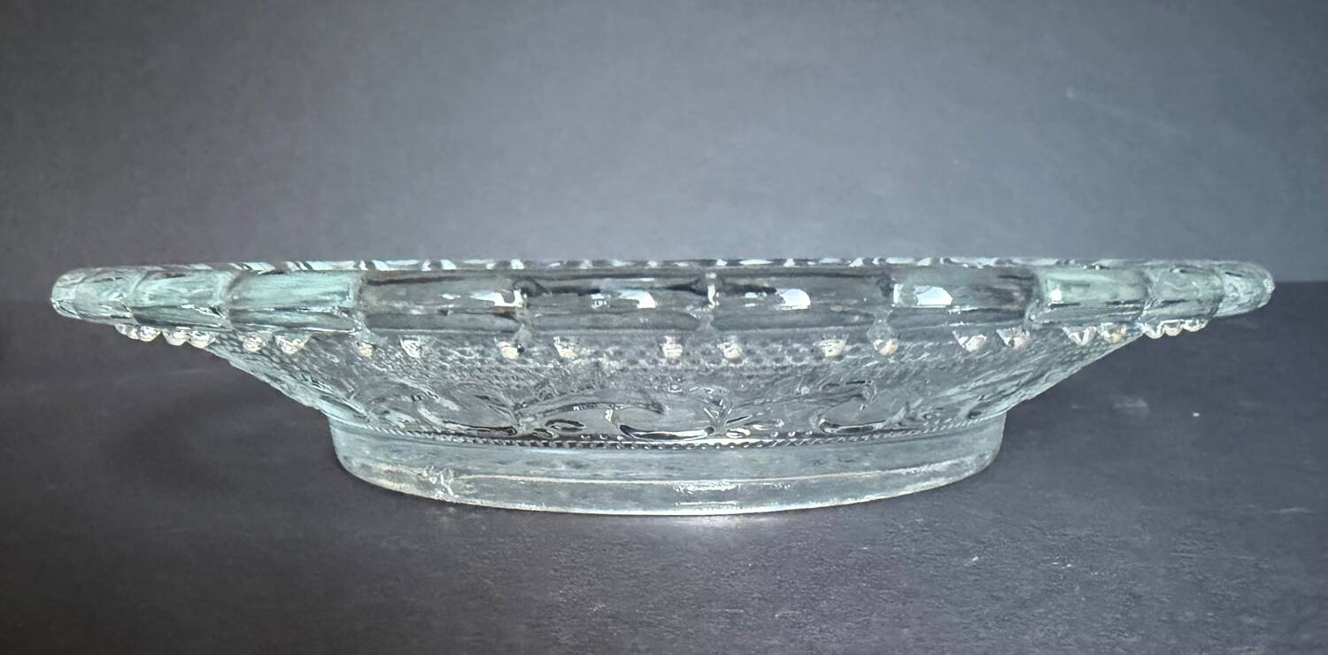 2 antique moulded glass bowls