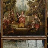 Trumeau xixth scene of colin-maillard in the countryside