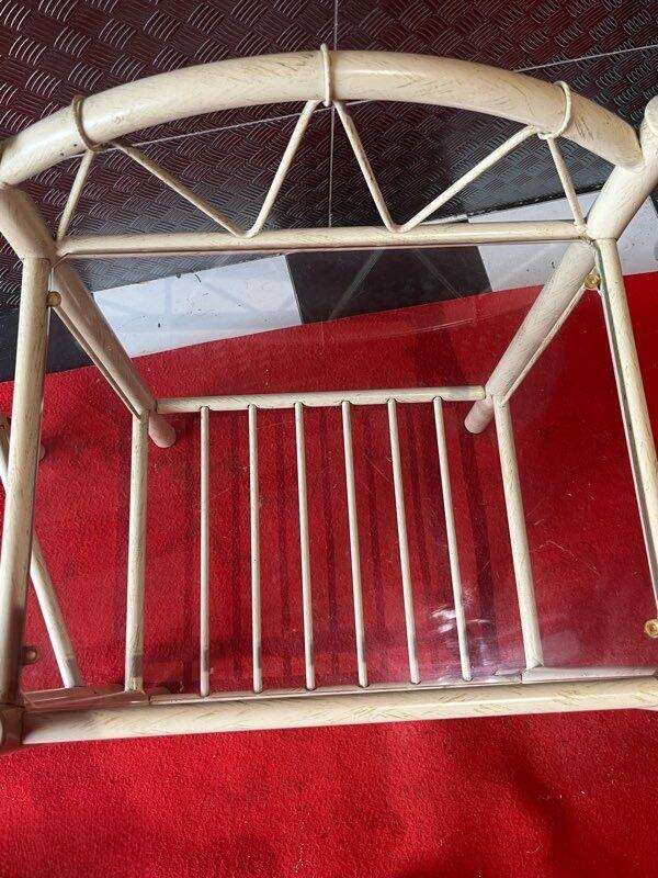 Set of two antique bedside tables.