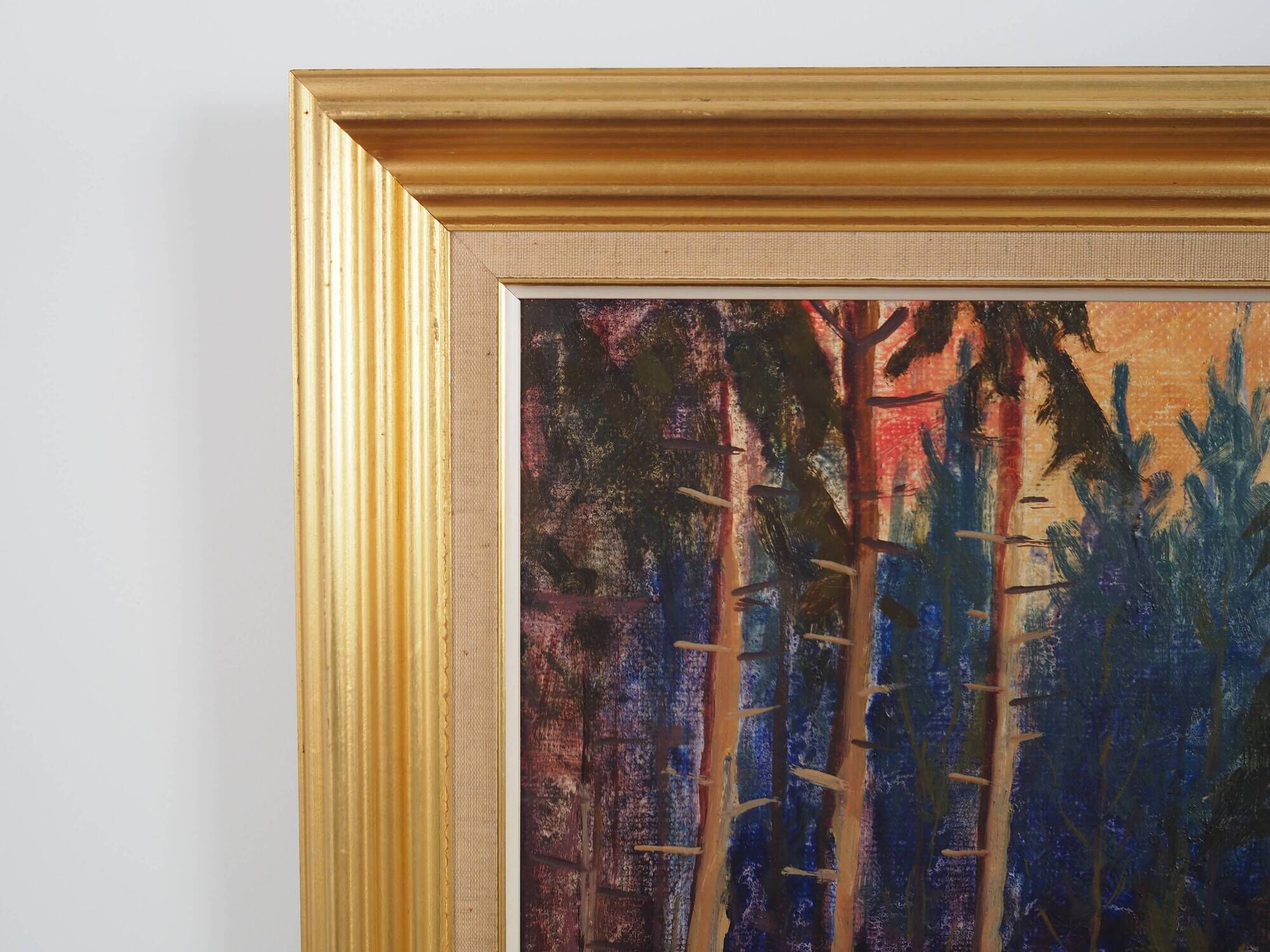 Painting „The Autumn Forest”, Scandinavian design, 1960s