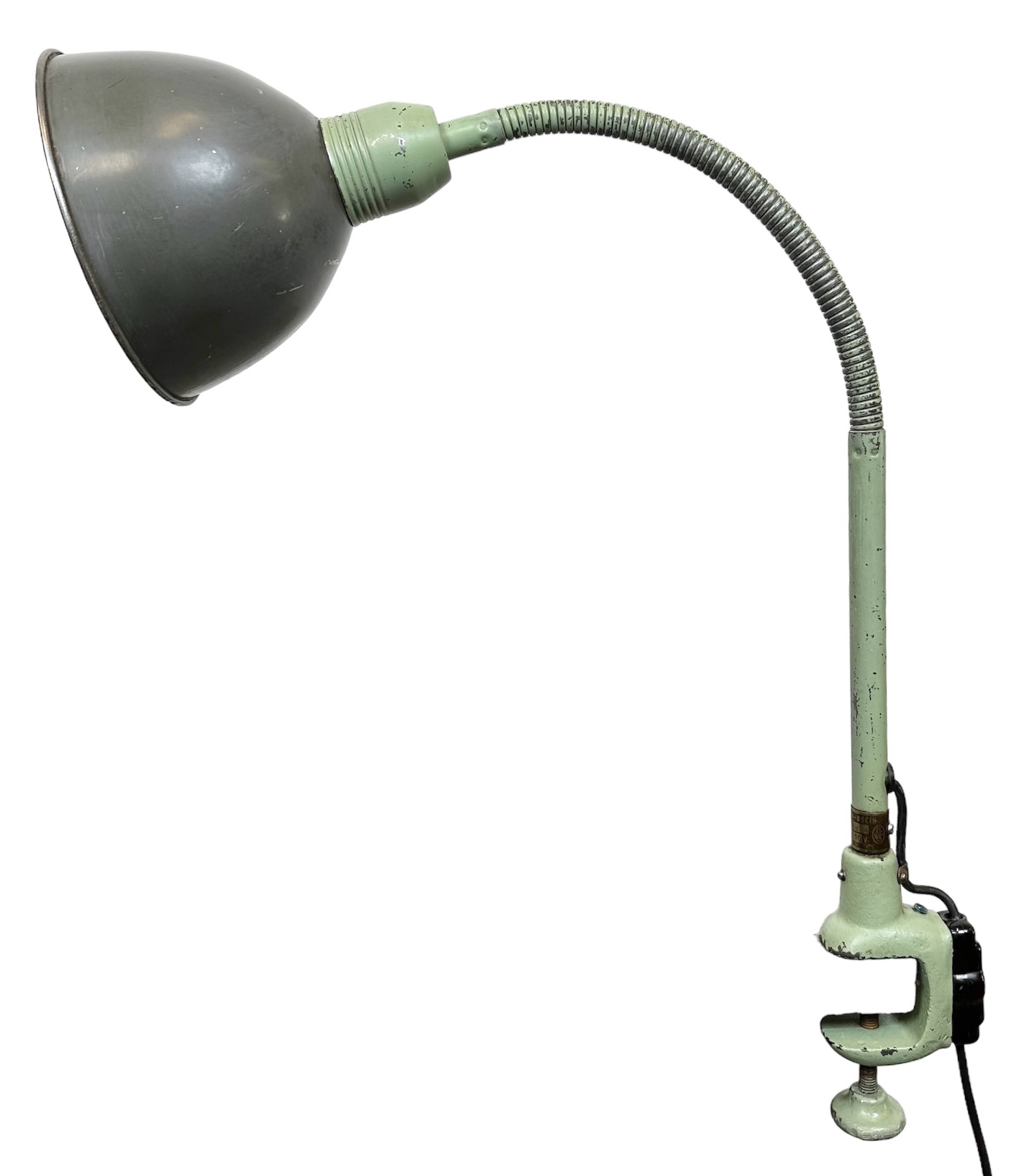 Lampe de Bureau Industrielle à Col de Cygne de Instala Děčín, 1960s