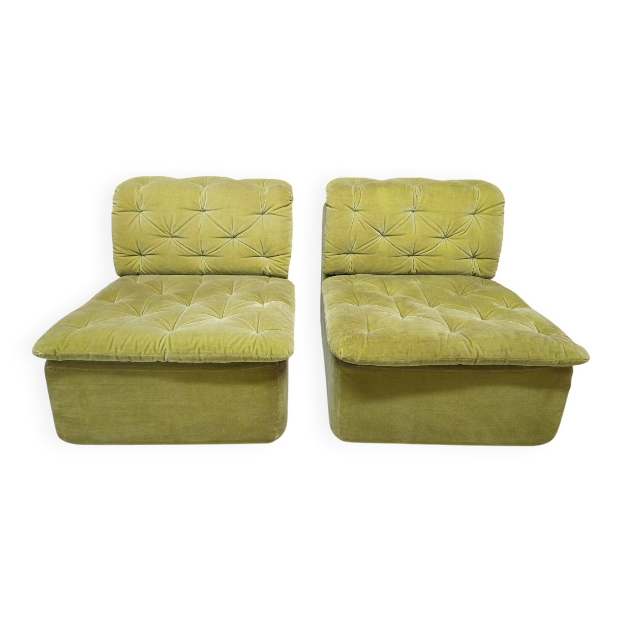 "1970s design armchair pair"