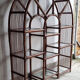 Bamboo rattan and glass shelf pier import 80s