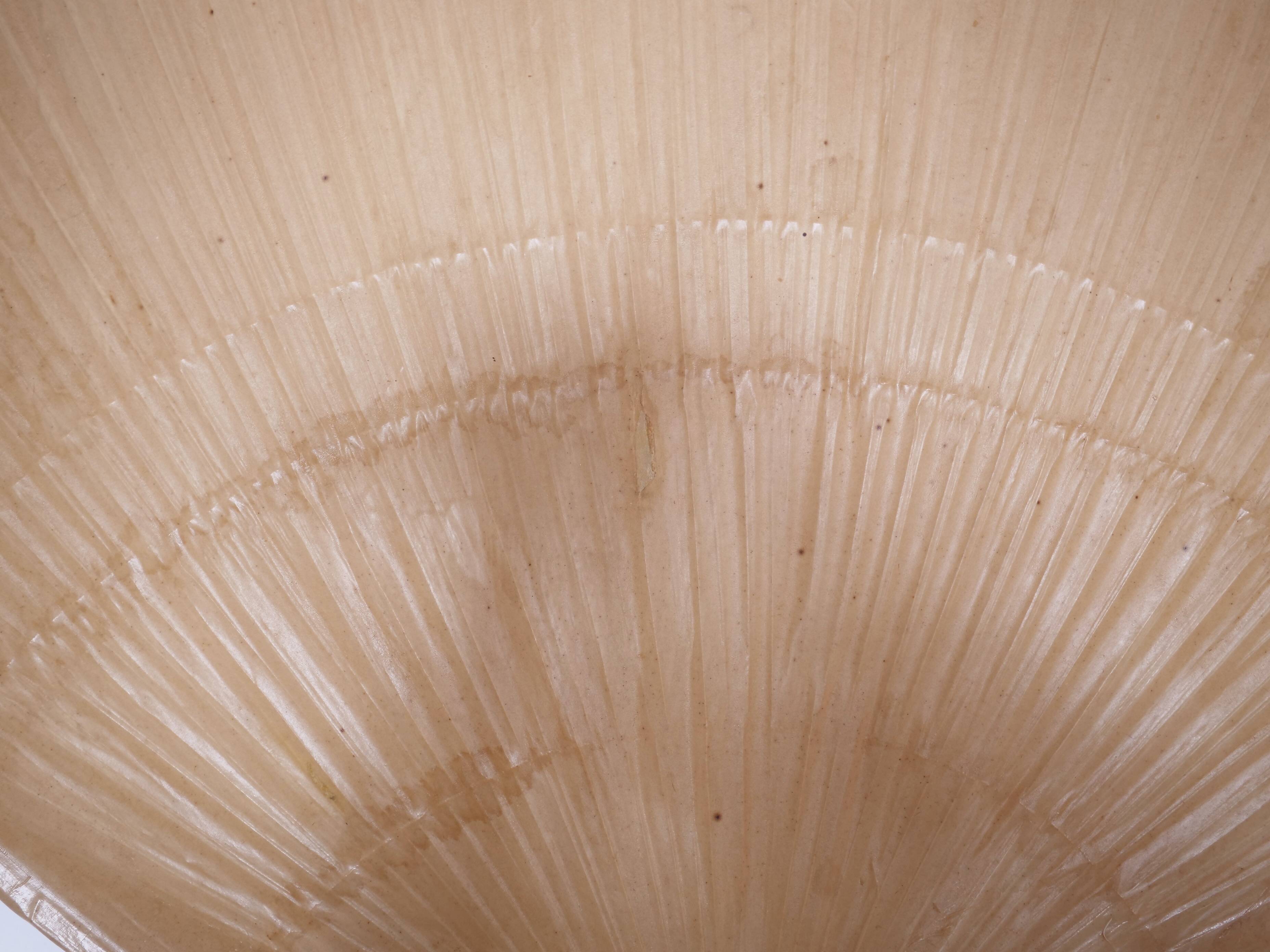 Large-format Uchiwa light fixture designed by Ingo Maurer