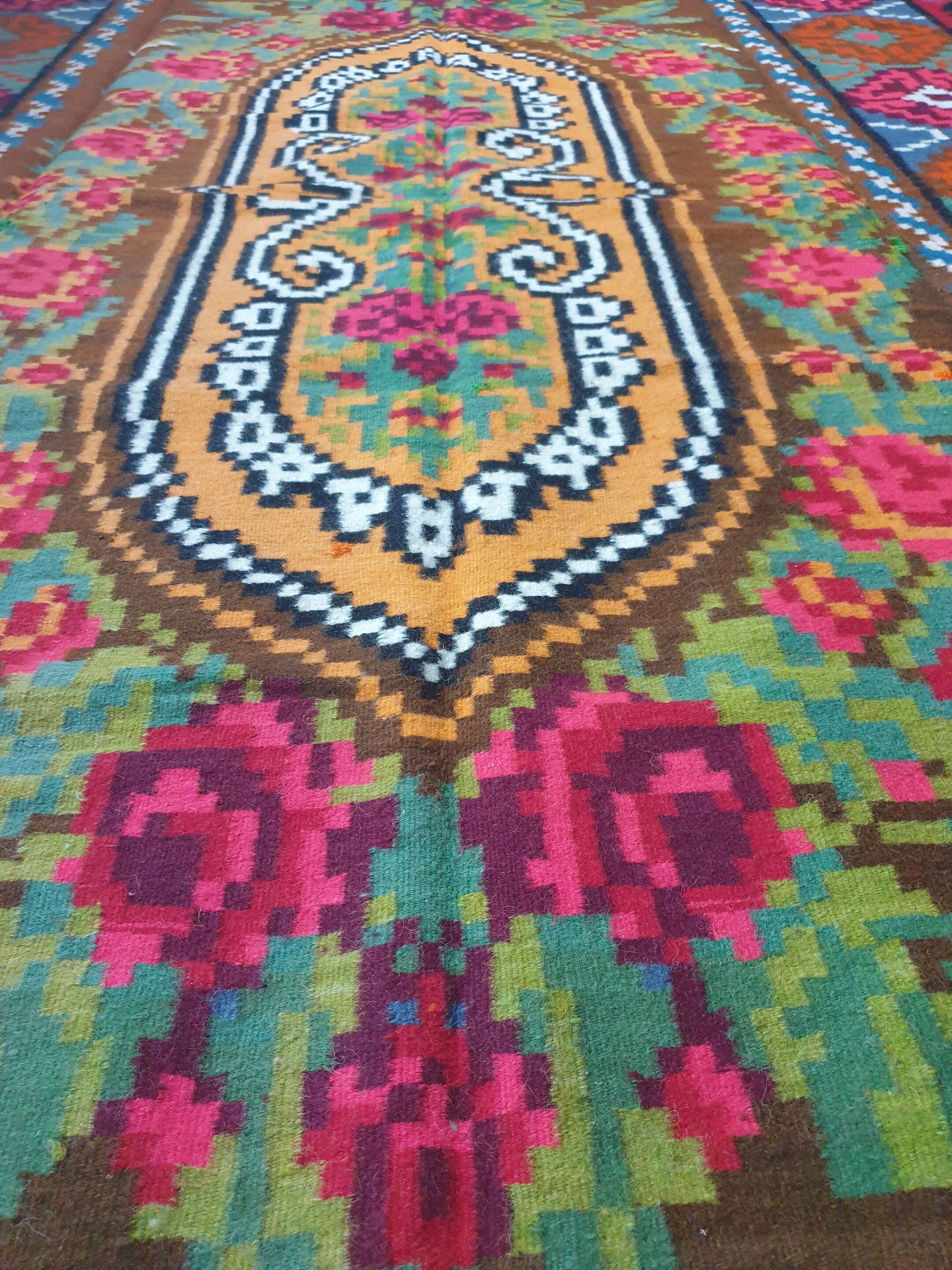 Large superb Romanian rug 316X182 cm with amazing bohemian floral design