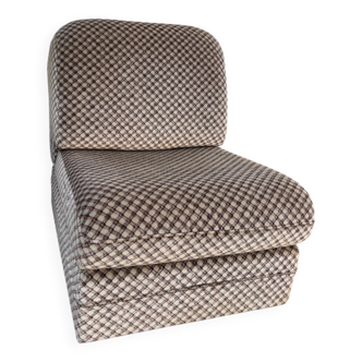 Vintage 70s geometric patterned armchair