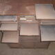 Furniture for printing trades with 75 metal drawers