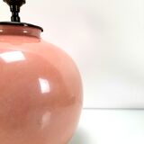 Limoges porcelain by the Ulysse workshops Vintage pink porcelain table lamp circa 1960
