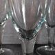 Six XXL blown glass stemmed glasses