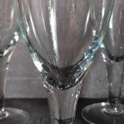 Six verres à pieds en verre soufflé XXL