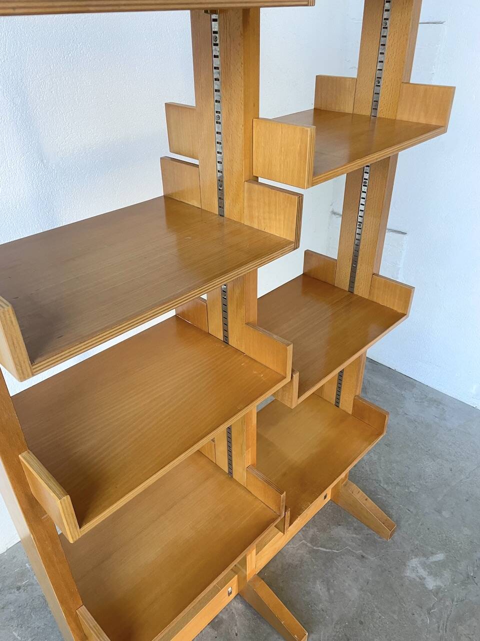 Bookcase on solid beech legs from the 80s