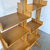 Bookcase on solid beech legs from the 80s